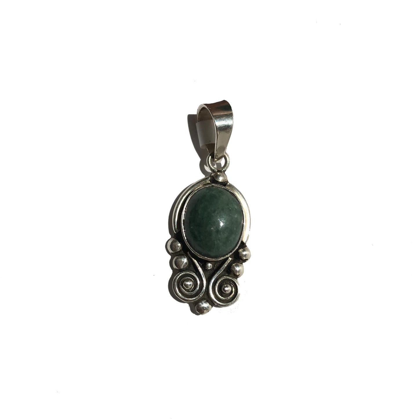 Paola Green Jade Silver Pendant