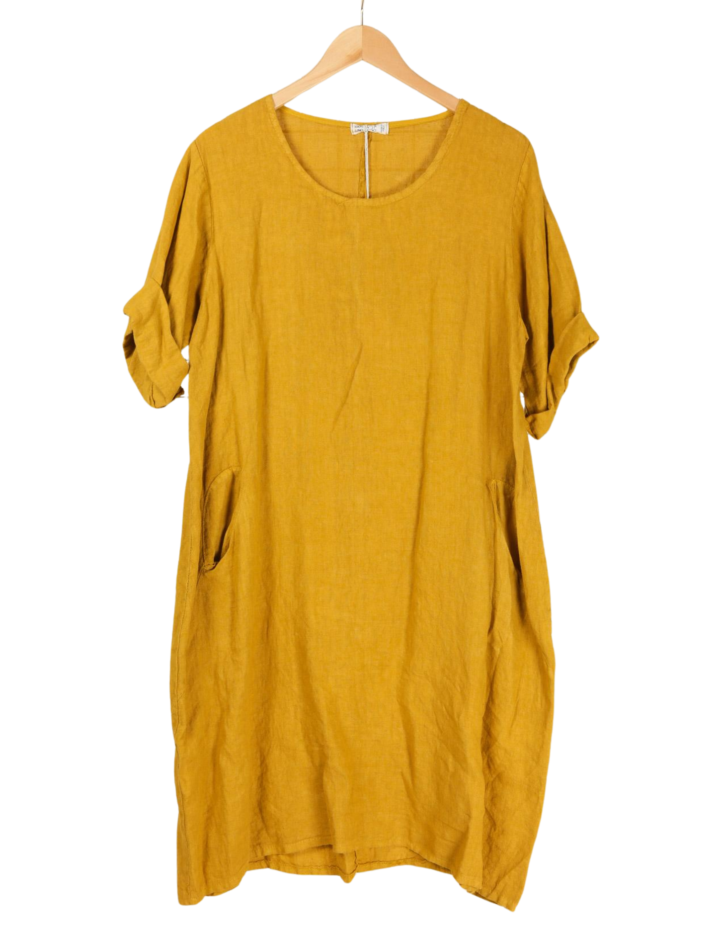 Round Neck Linen Dress