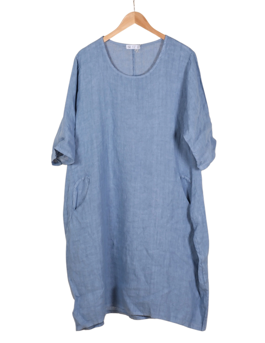 Round Neck Linen Dress