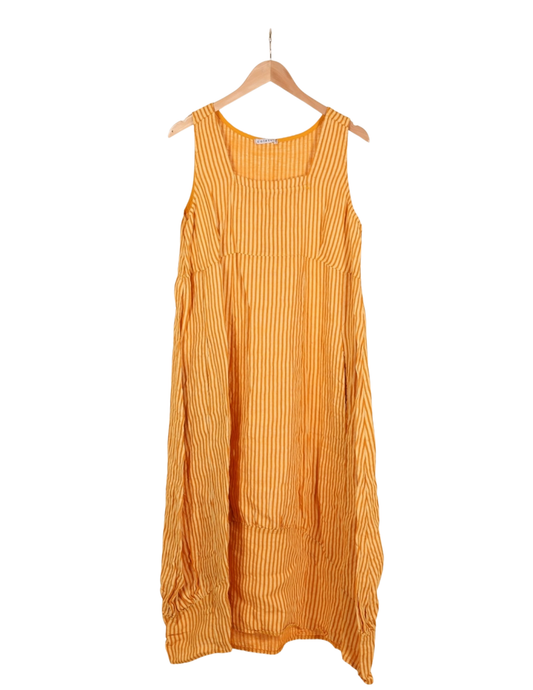 Sleeveless Striped Linen Dress