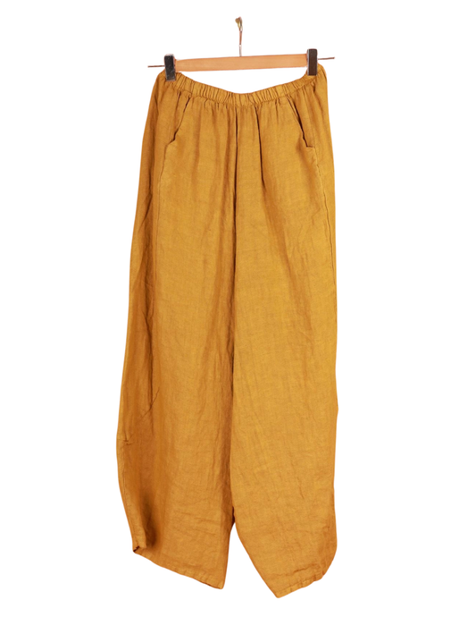 Linen Barrel Pants
