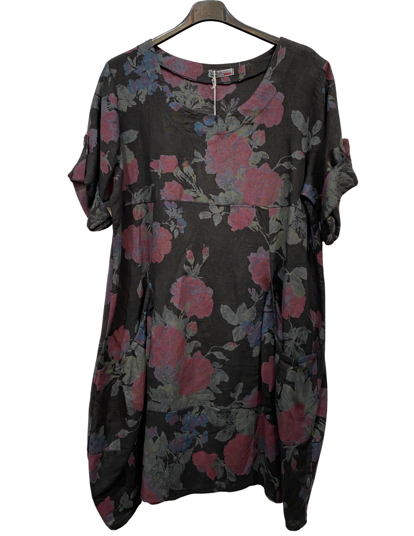 Floral Print Linen Dress