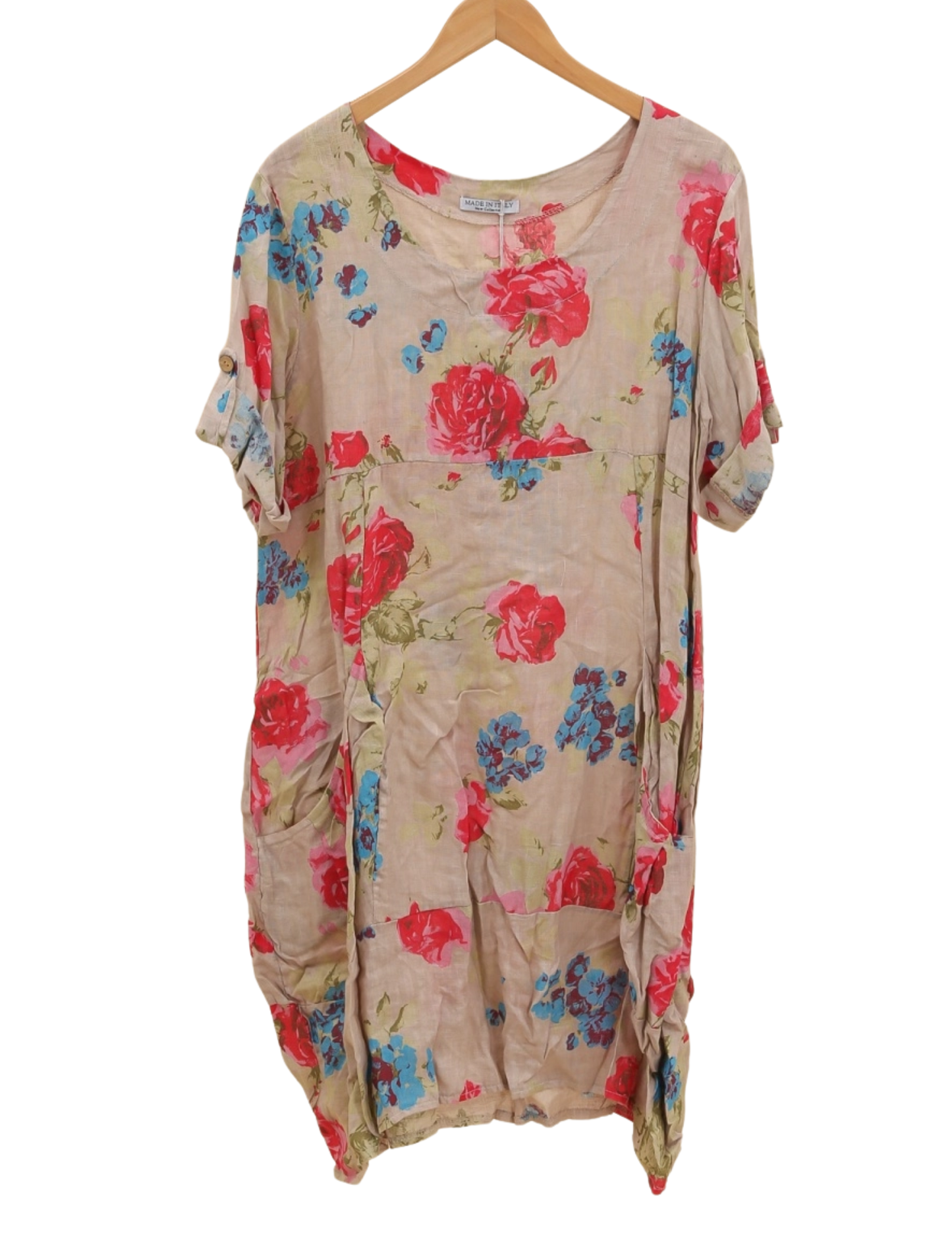 Floral Print Linen Dress