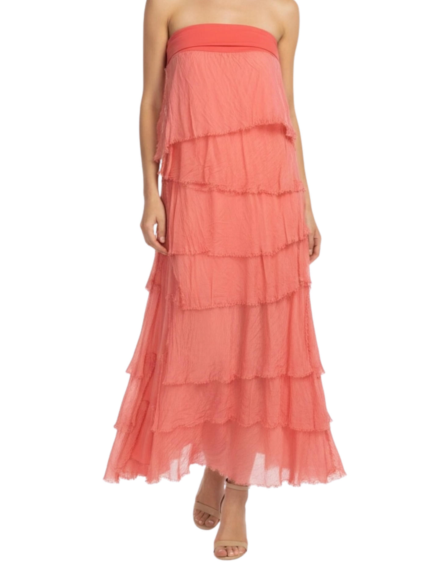 Italian Silk Ruffle Skirt