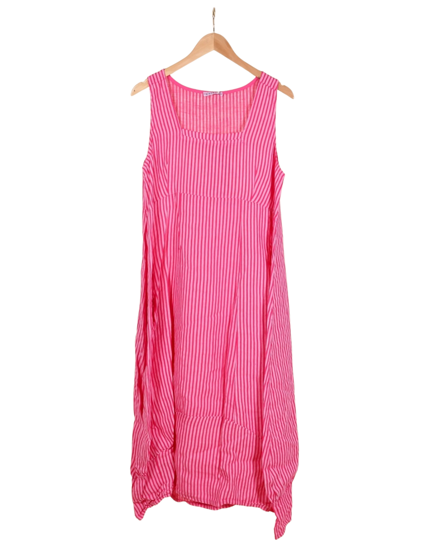 Sleeveless Striped Linen Dress
