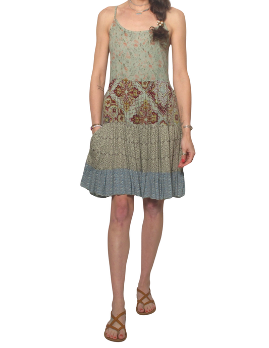 Patchwork Print Dress