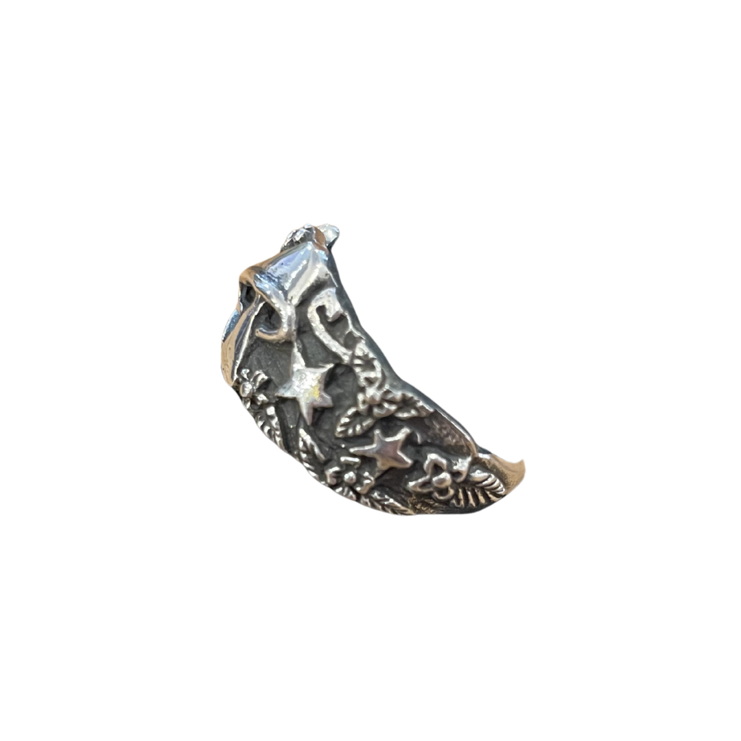 Silver Mushroom Ring with Detailing