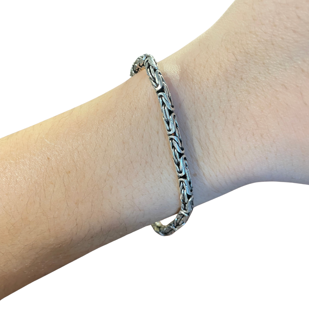 Byzantine Chain Sterling Silver Bracelet
