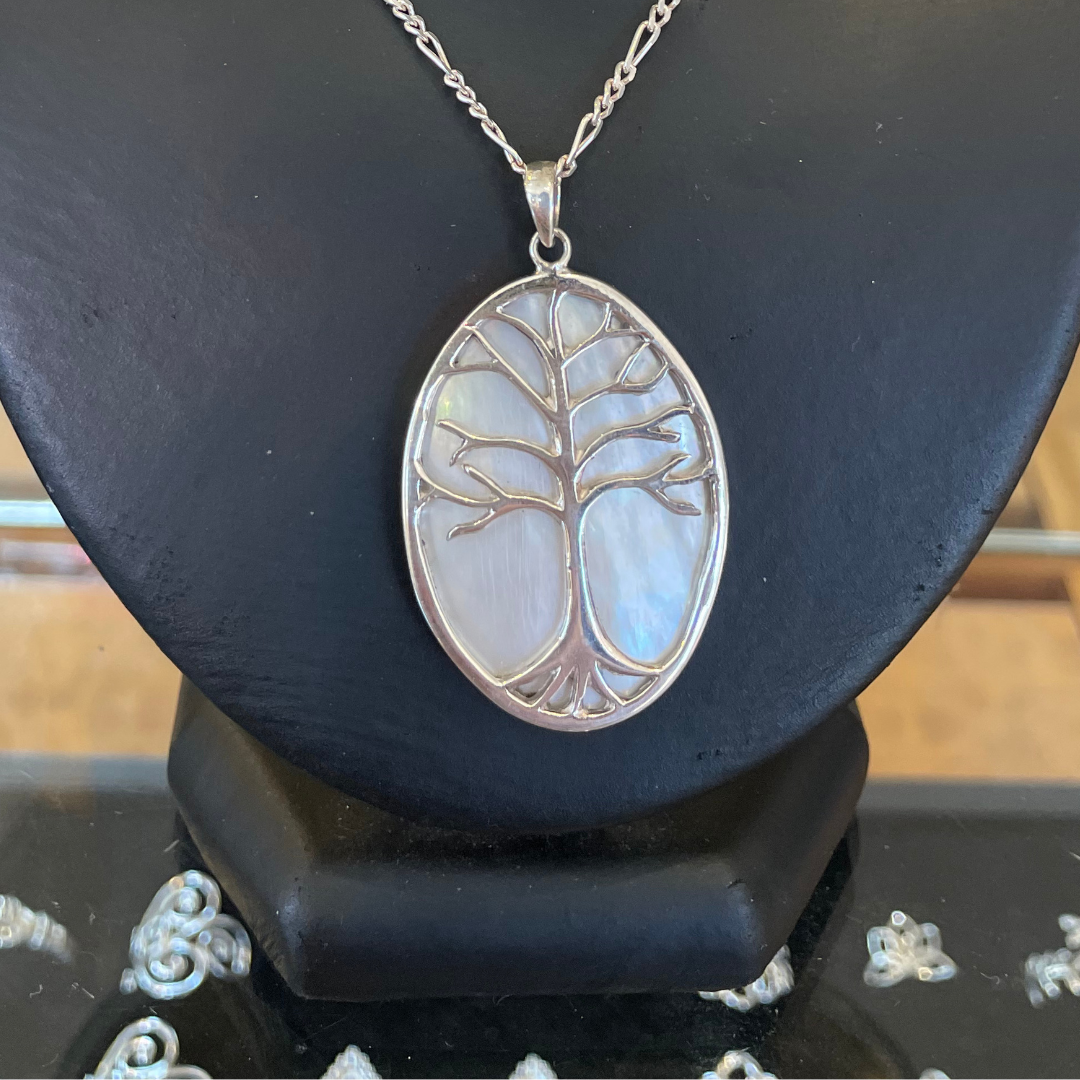 Mother of Pearl Tree of Life Pendant