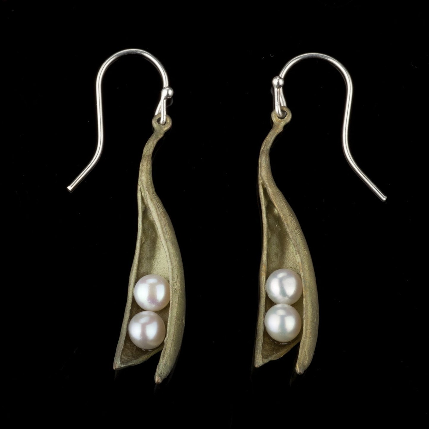Two Pearls Peas in a Pod Earrings