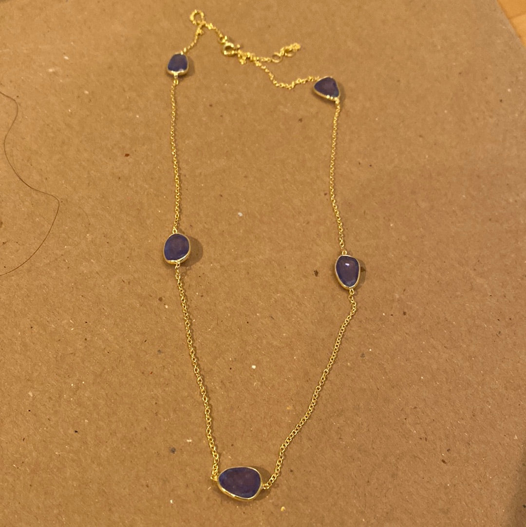 Tanzanite Gold Set
