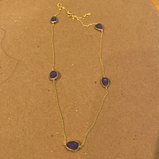 Tanzanite Gold Set