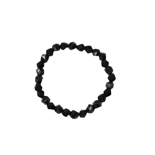 Black Tourmaline Icosahedron Bracelet