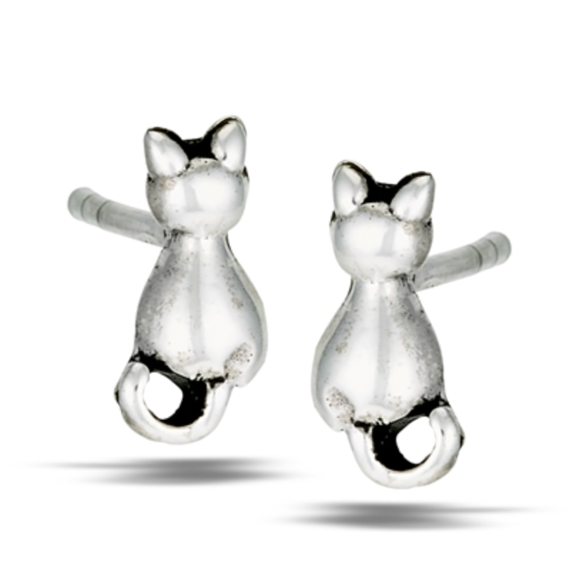 Sterling Silver sitting cat