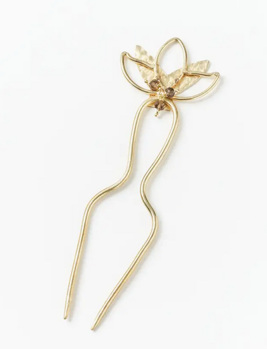 Lotus Hair Pin - Gold