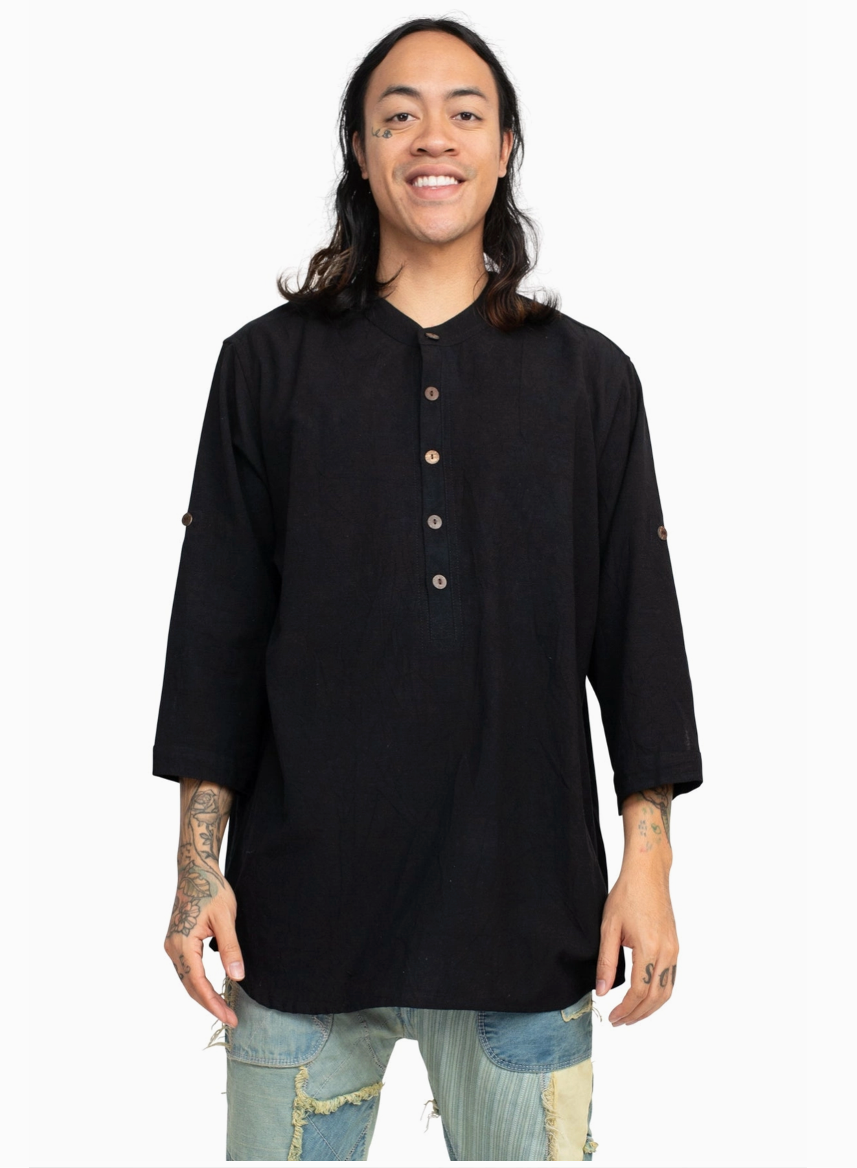 Homespun Henley 3/4 Sleeve Shirt