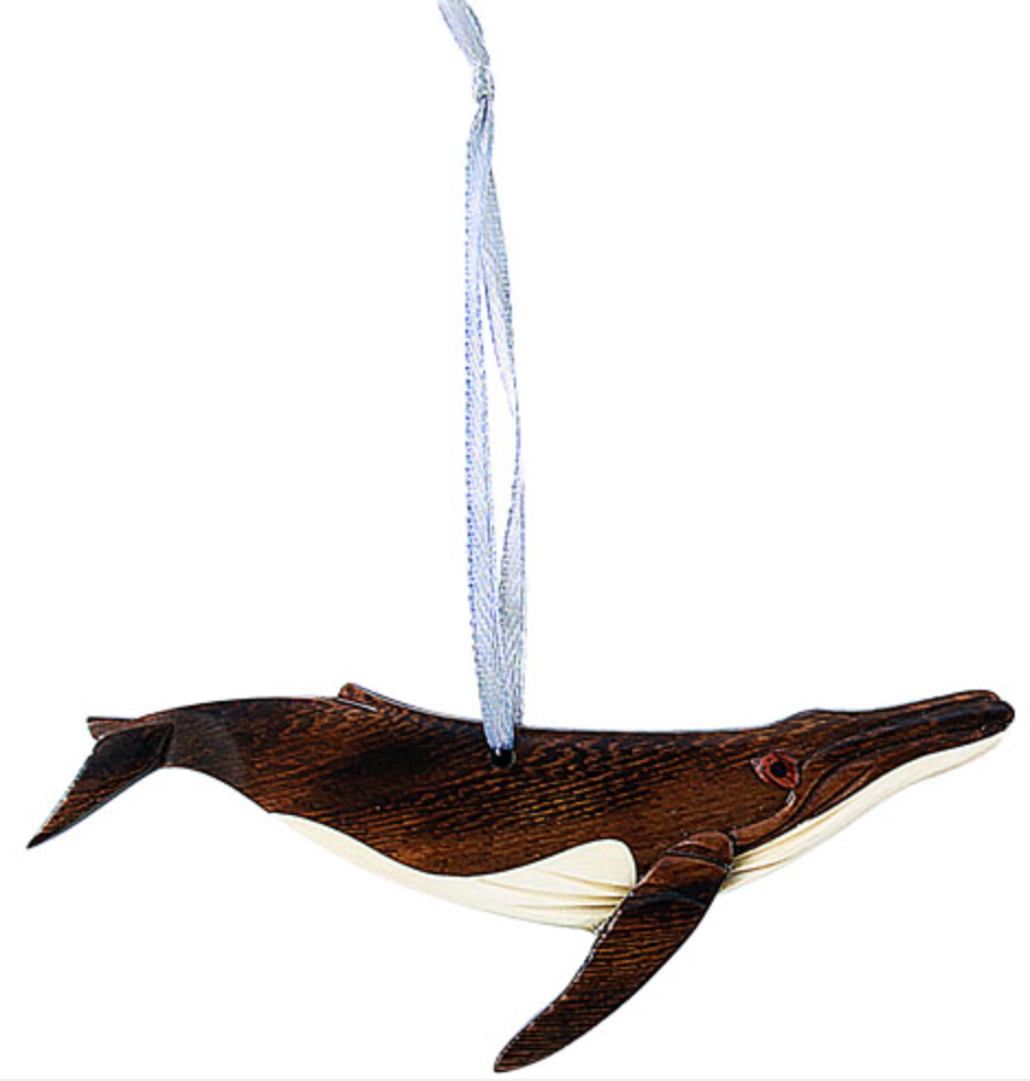 Humpback Whale Wooden Ornament