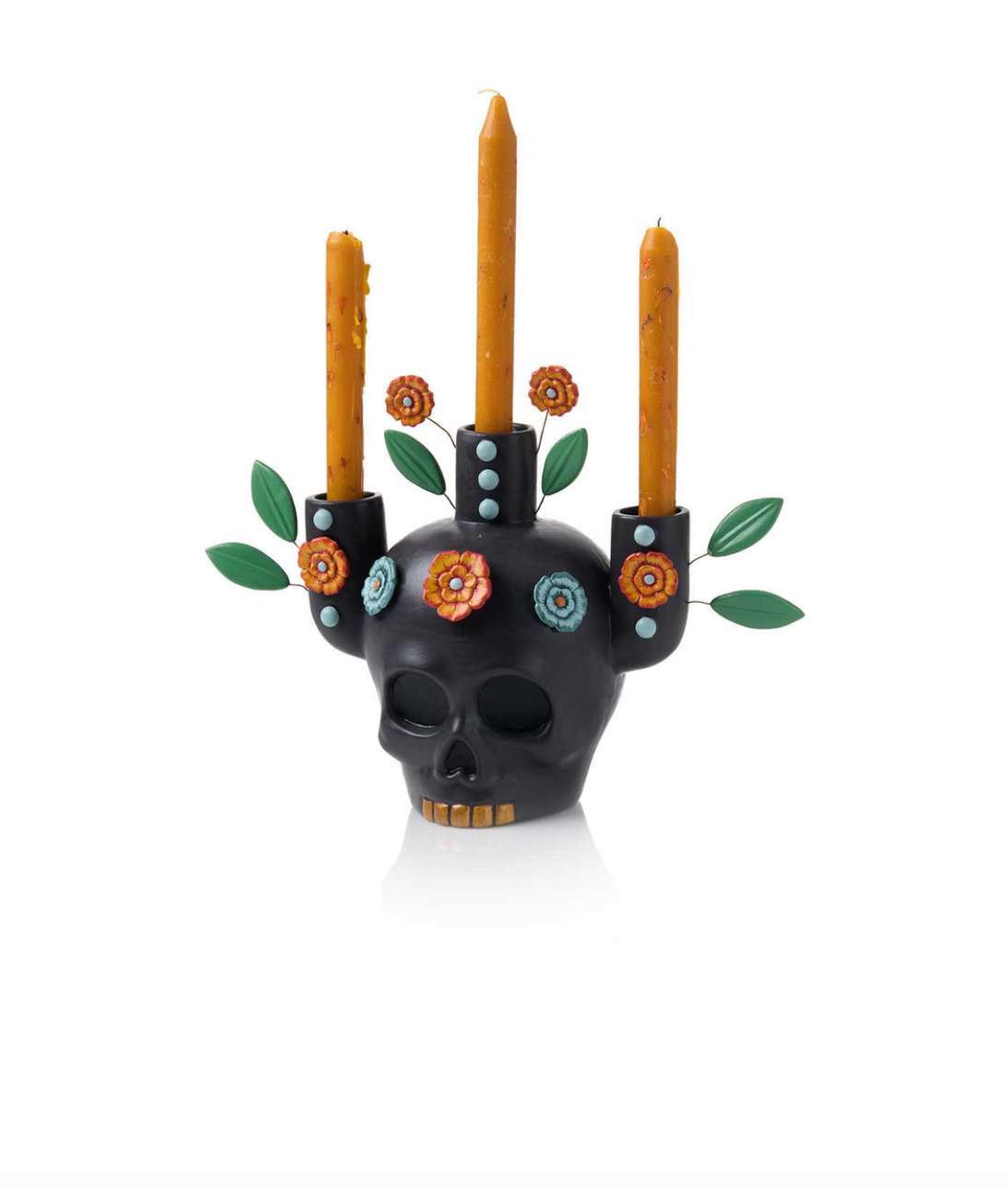 Skull Candelabra Ceramic