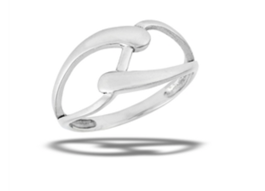 Sterling Silver High Polish Modern Design Ring
