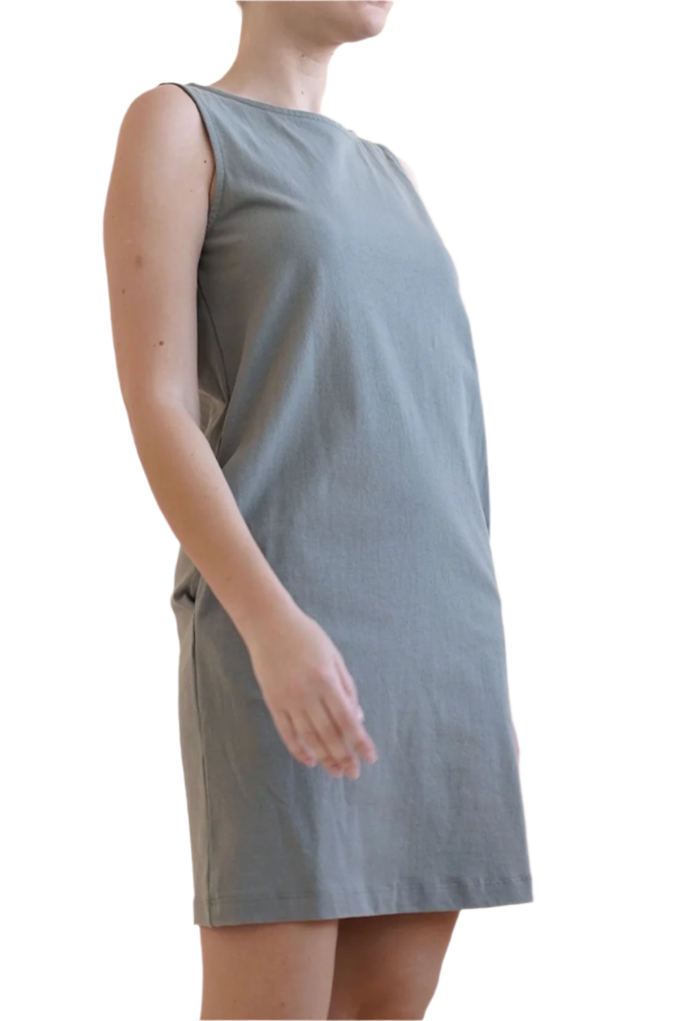 Sleevless Cotton Simple Dress