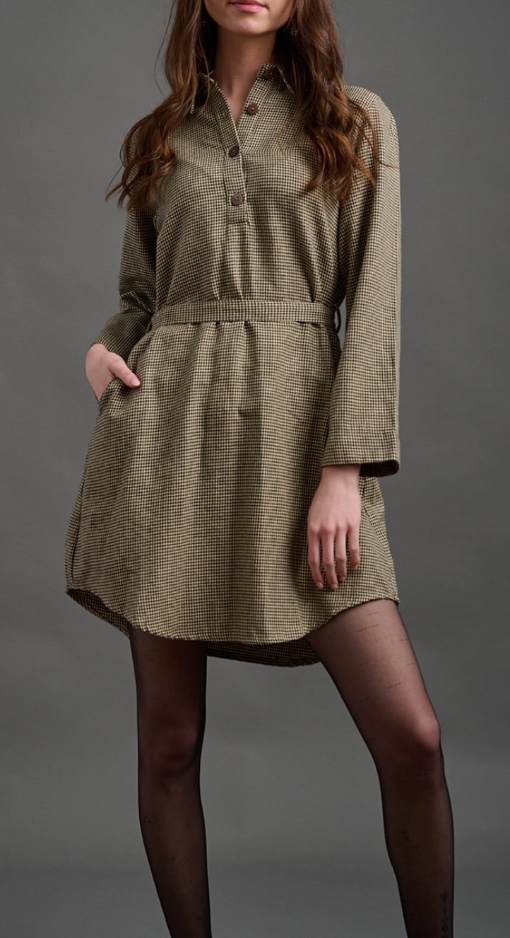 Sonja Shirtdress Houndstooth