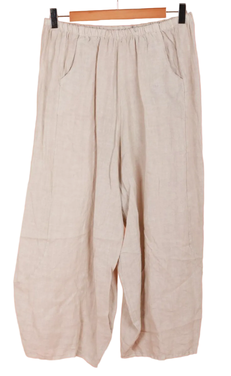 linen barrel pants