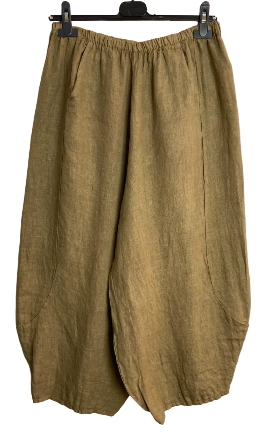 linen barrel pants
