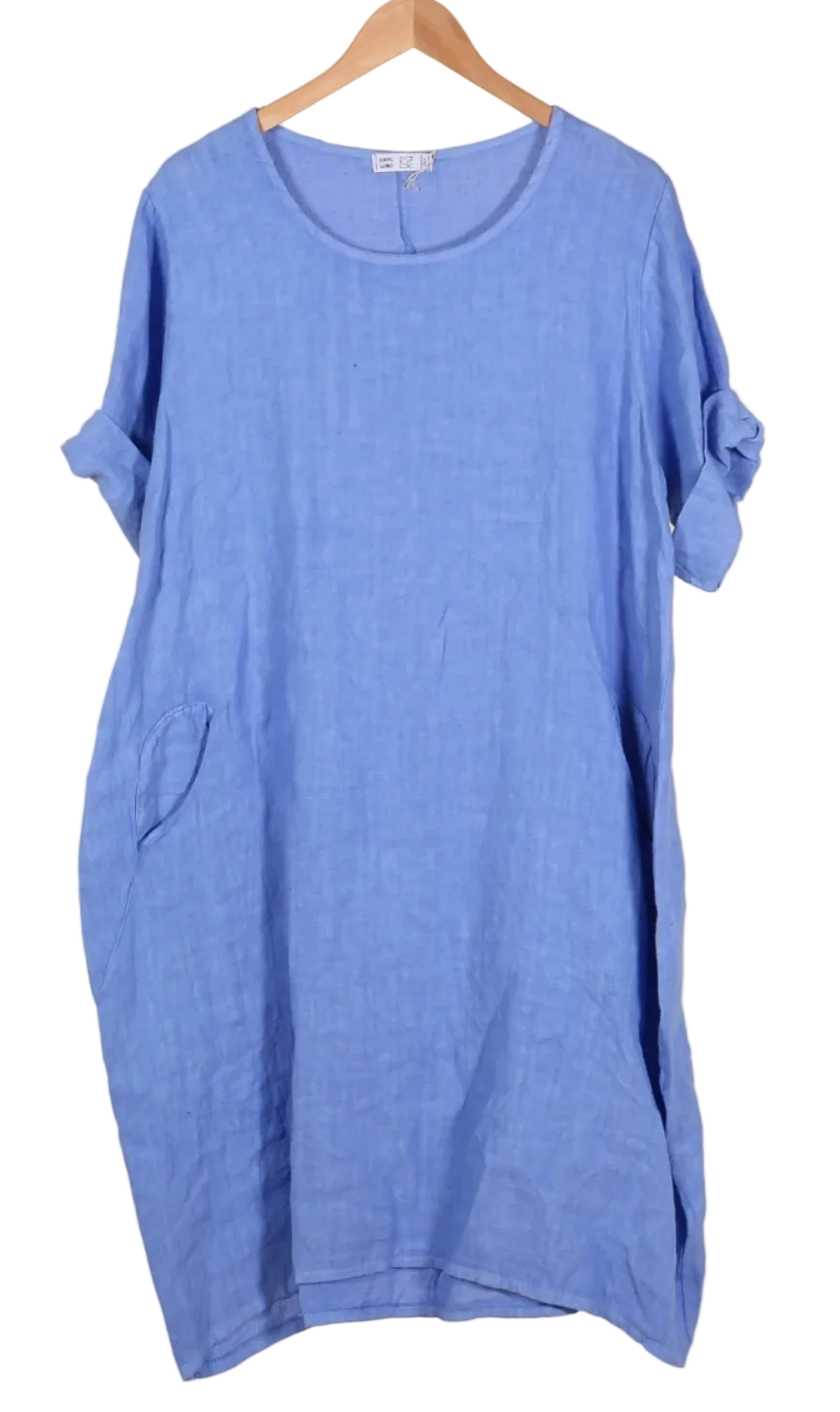 Round Neck Linen Dress