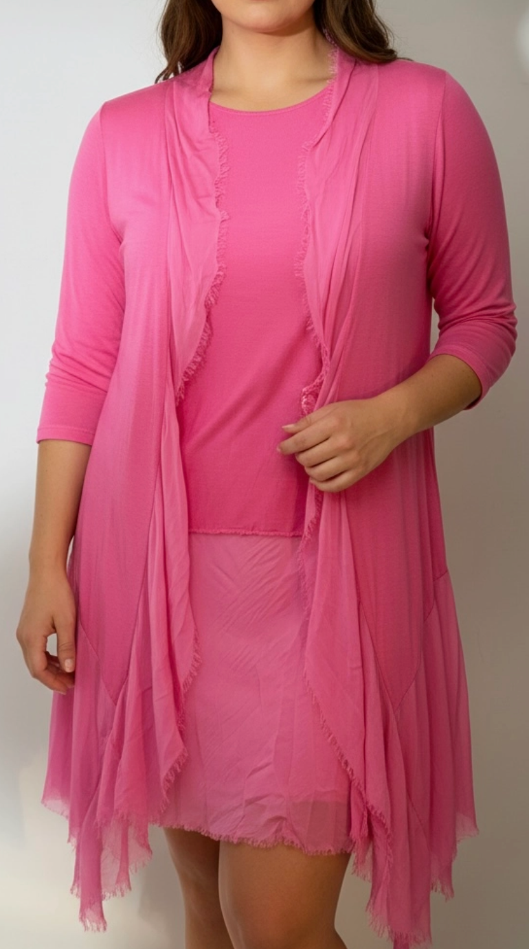 Silk and Viscose Cardigan