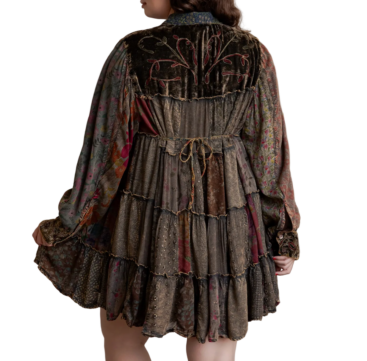Artisan Embroidered Jhabla Shirt Dress