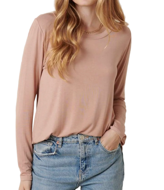 Round Neck Long Sleeve Bamboo Top