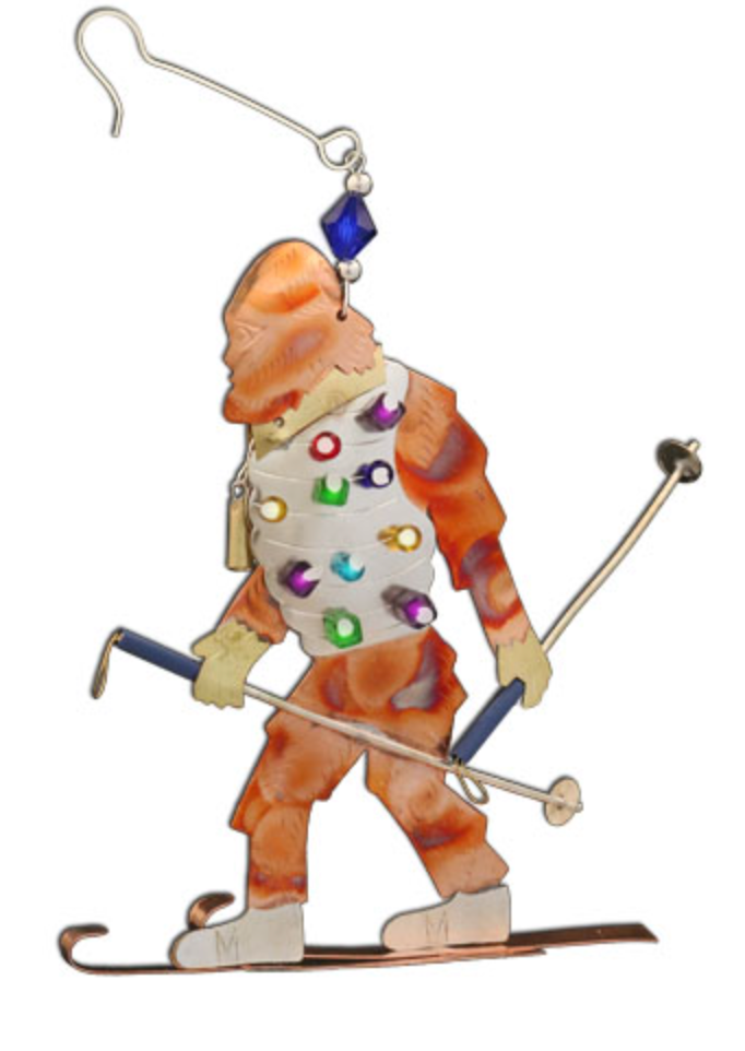 Skiing Sasquatch Ornament