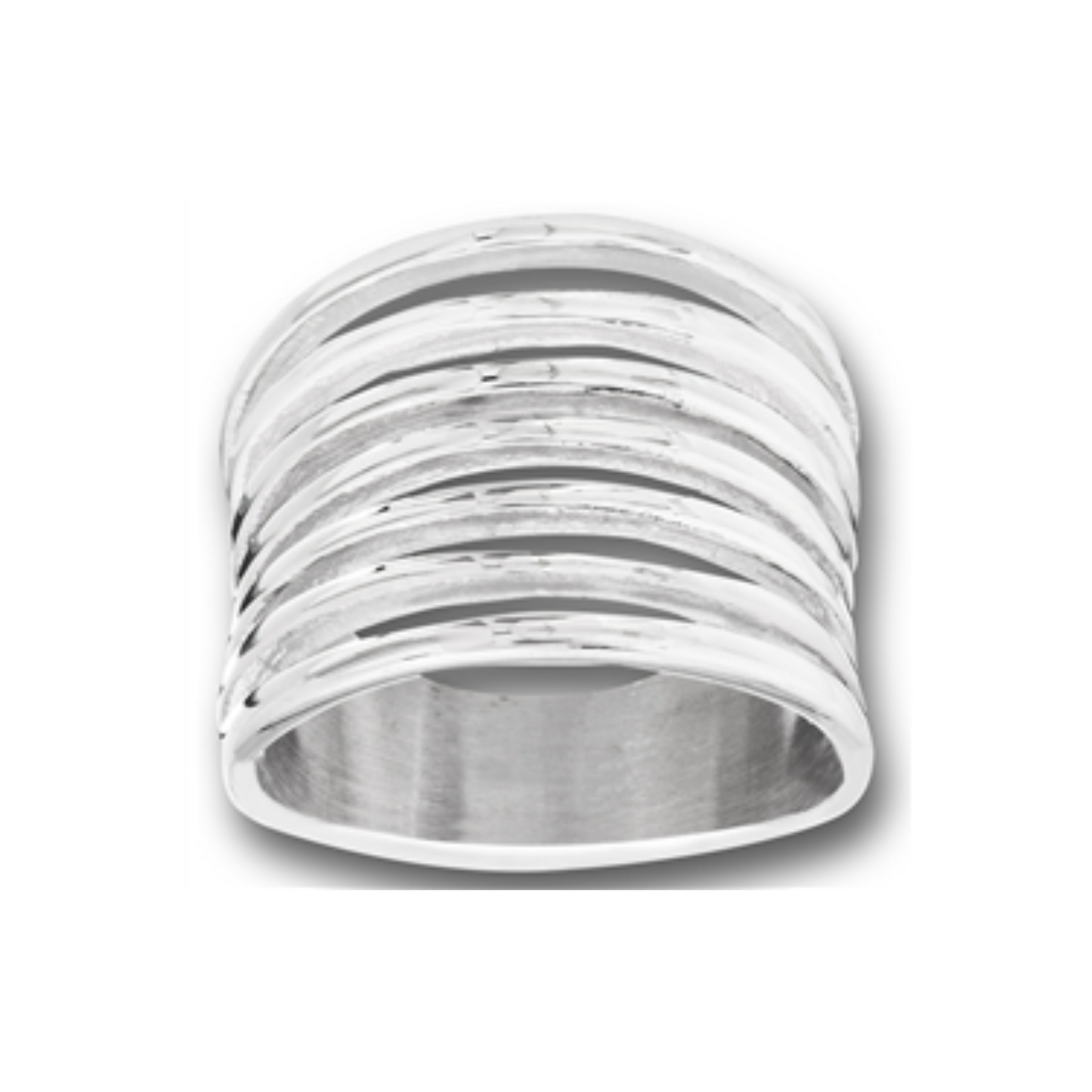 Stainless Steel Lines Ring