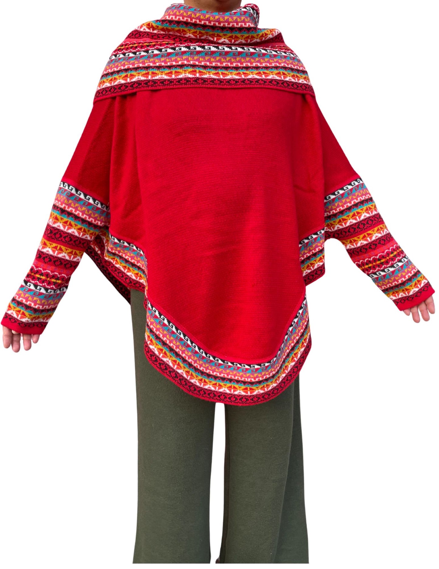 Poncho with sleeves Alpaca