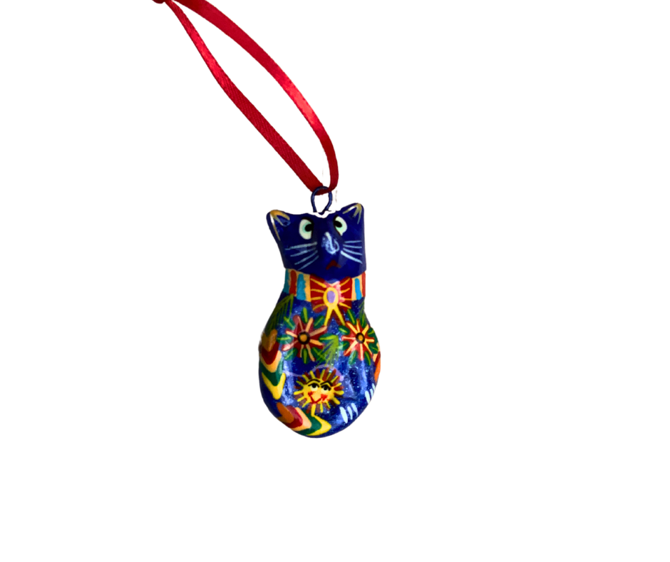 Christmas Cats Ceramic Ornament