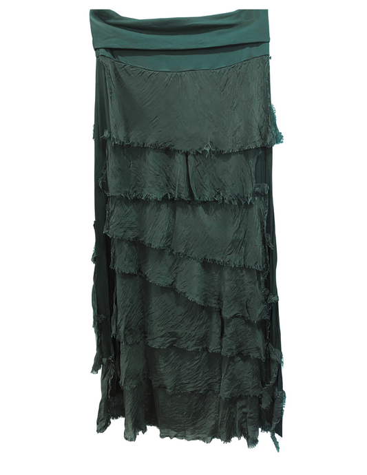 Italian Silk Ruffle Skirt
