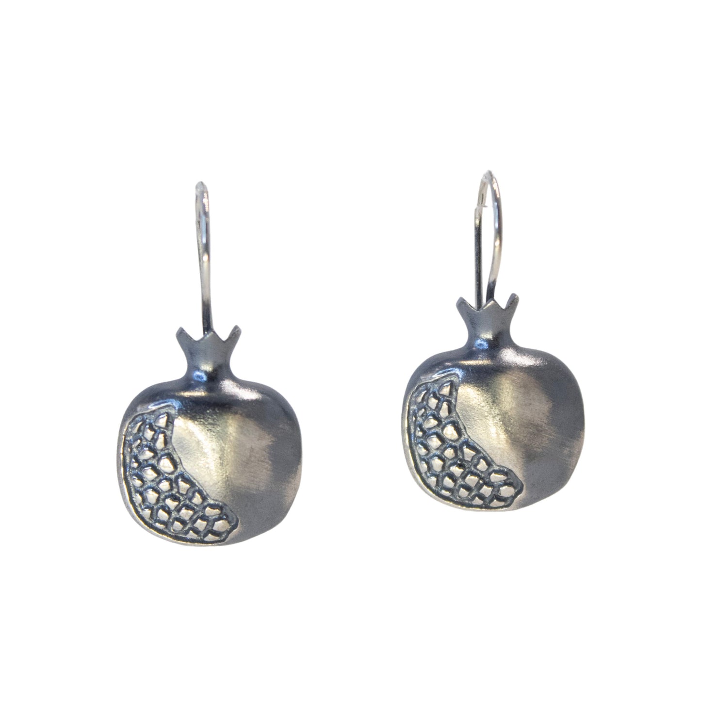 Pomegranate Oxidase Silver Earrings