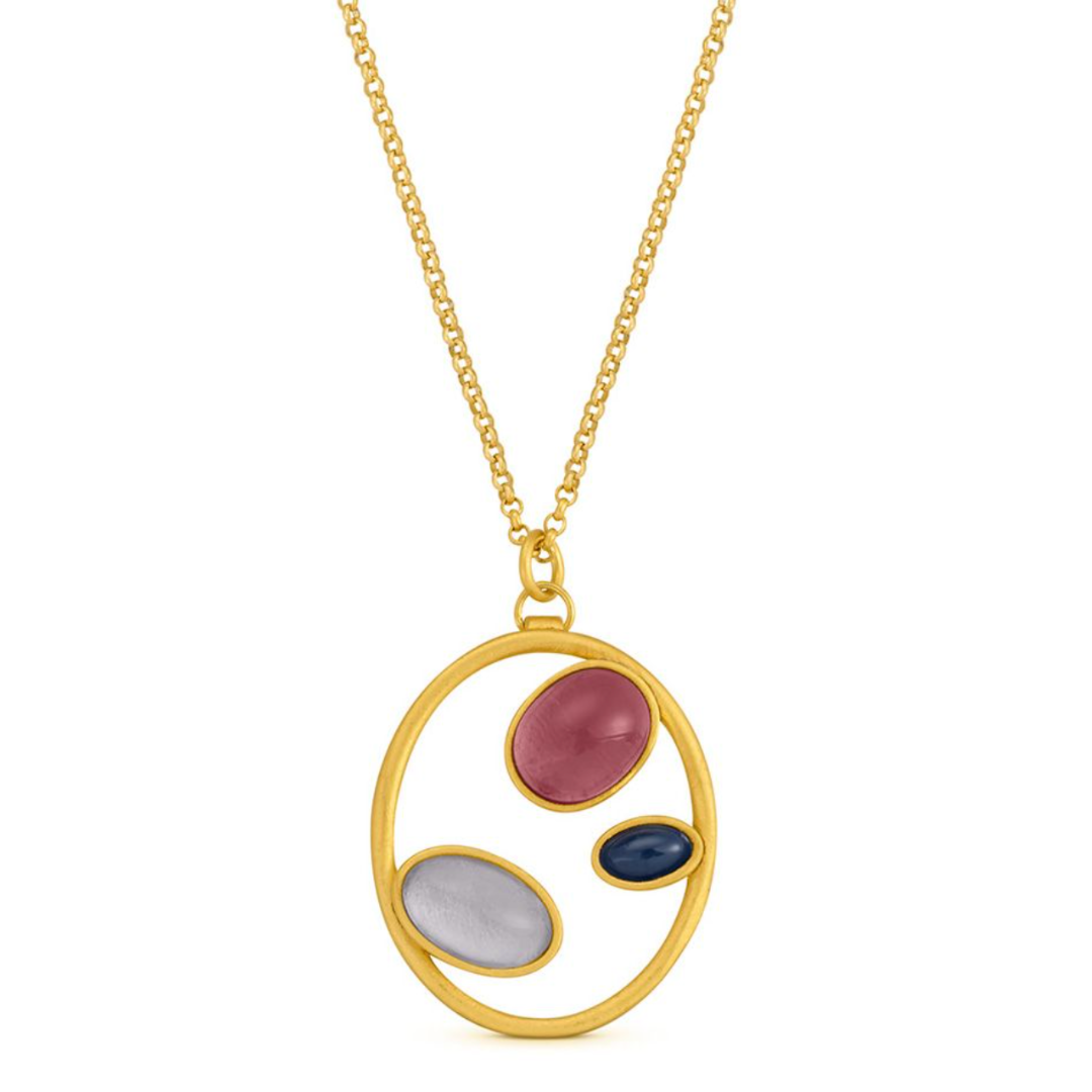 Alegria Pendant Murano Glass Beads Gold