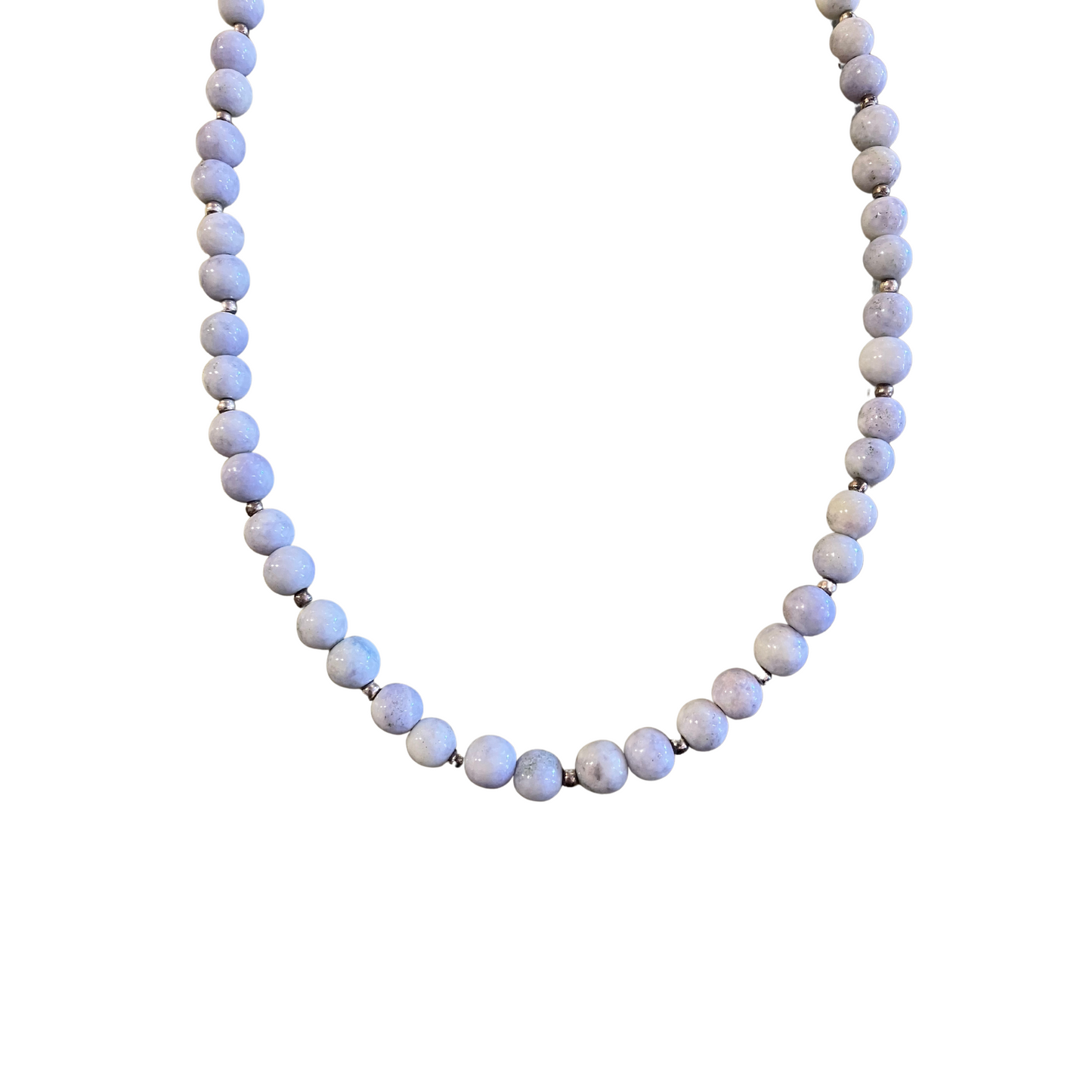 Lilac Beaded Jade Necklace