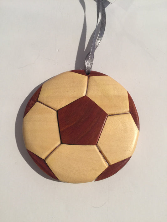 Soccer Wooden Ornament