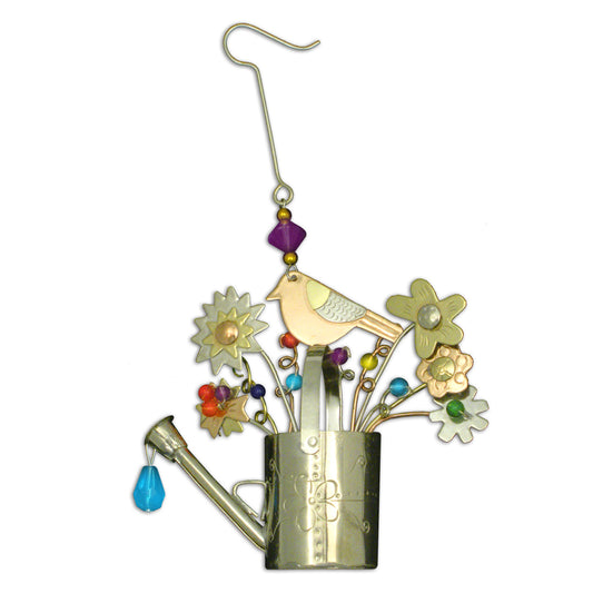 Bird Watering Can Ornament