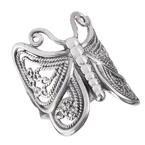Paisley Butterfly Stainless Steel Ring