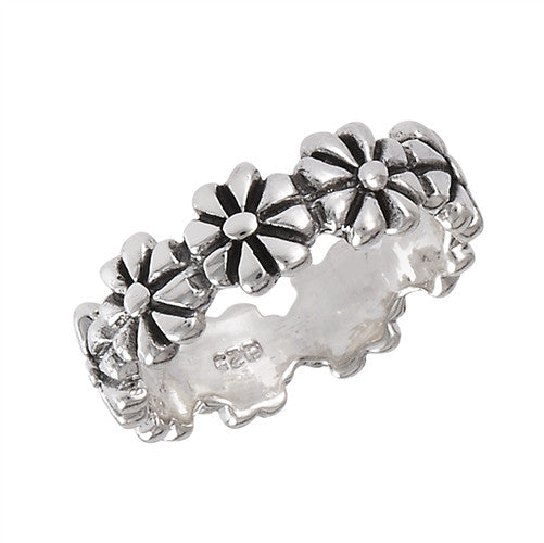 All Around Flower Sterling Silver Ring