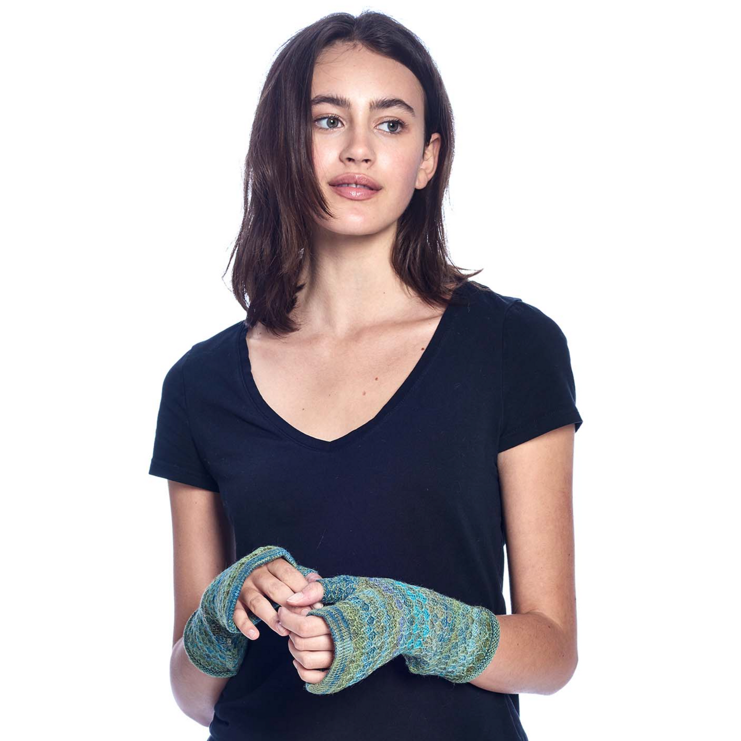 Alpaca Printed Gloves - Seaweed