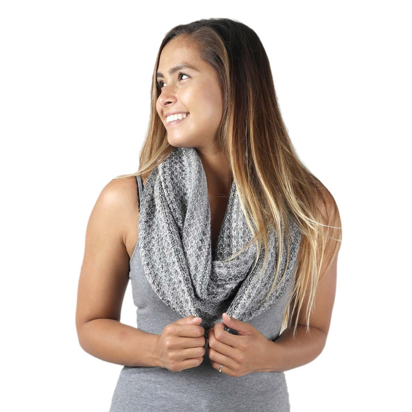 Alpaca Infinity Scarf Printed - Monochrome