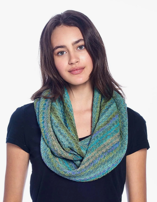 Alpaca Infinity Scarf Printed - Seaweed