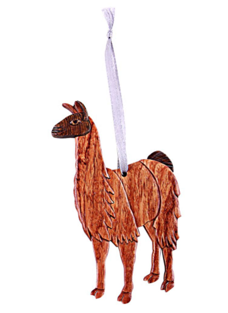 Llama Wooden Ornament