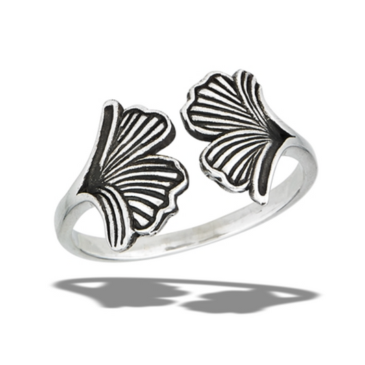 Double Ginkgo Leaf Ring