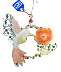 Ruby Hummingbird Ornament