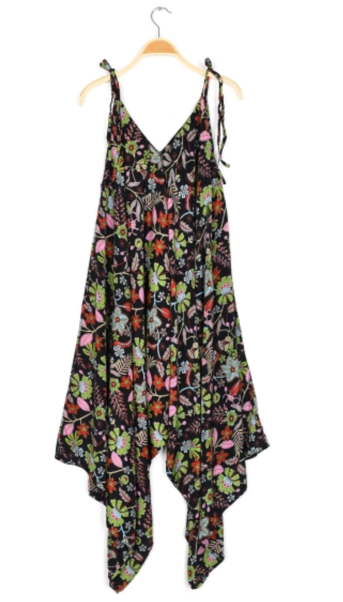 Printed Silk Romper